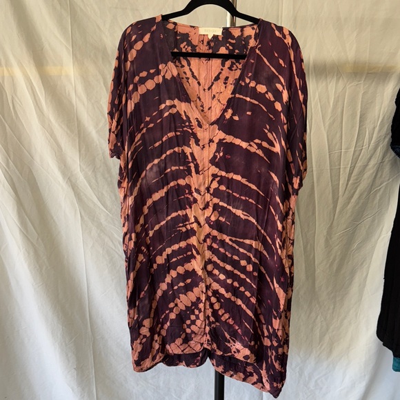 River + Sky Brooklyn Dress unique Plum and Coral Tie-Dye - Picture 1 of 5